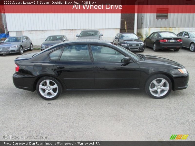 Obsidian Black Pearl / Off Black 2009 Subaru Legacy 2.5i Sedan