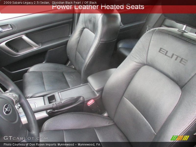 Obsidian Black Pearl / Off Black 2009 Subaru Legacy 2.5i Sedan