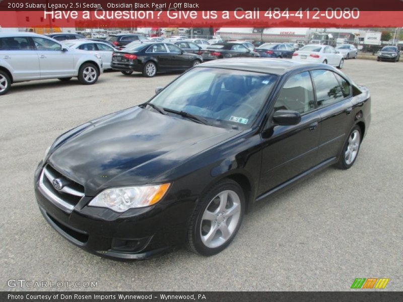 Obsidian Black Pearl / Off Black 2009 Subaru Legacy 2.5i Sedan