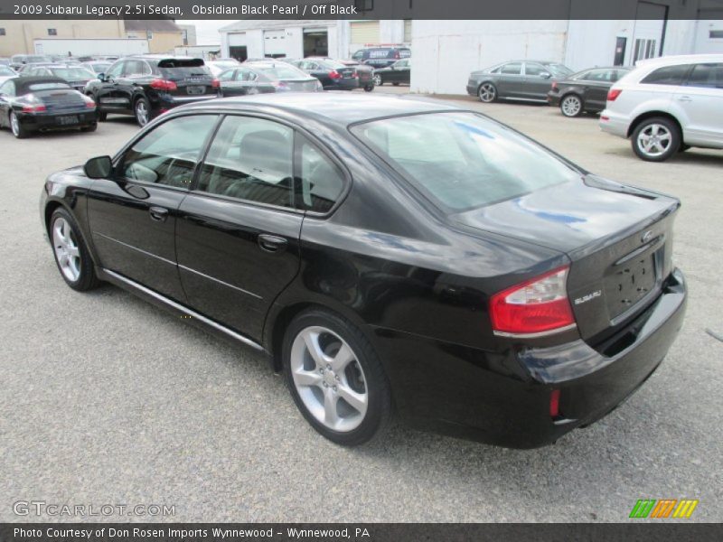 Obsidian Black Pearl / Off Black 2009 Subaru Legacy 2.5i Sedan
