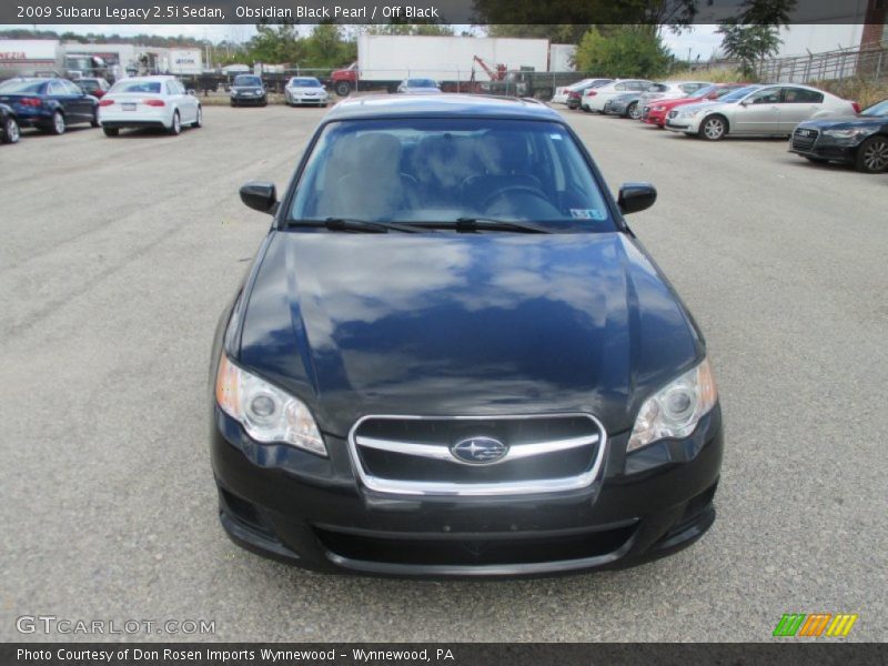 Obsidian Black Pearl / Off Black 2009 Subaru Legacy 2.5i Sedan