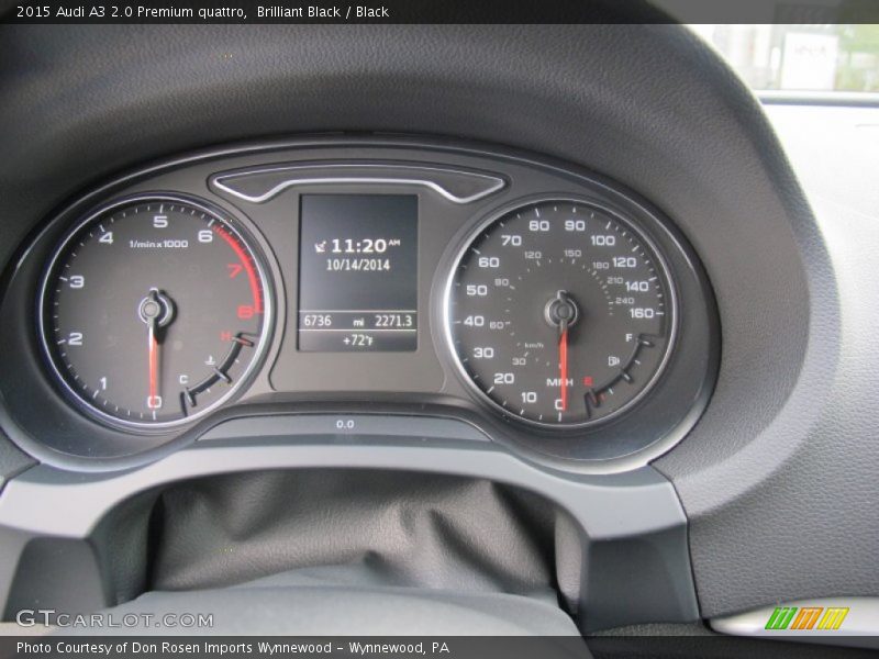 Brilliant Black / Black 2015 Audi A3 2.0 Premium quattro