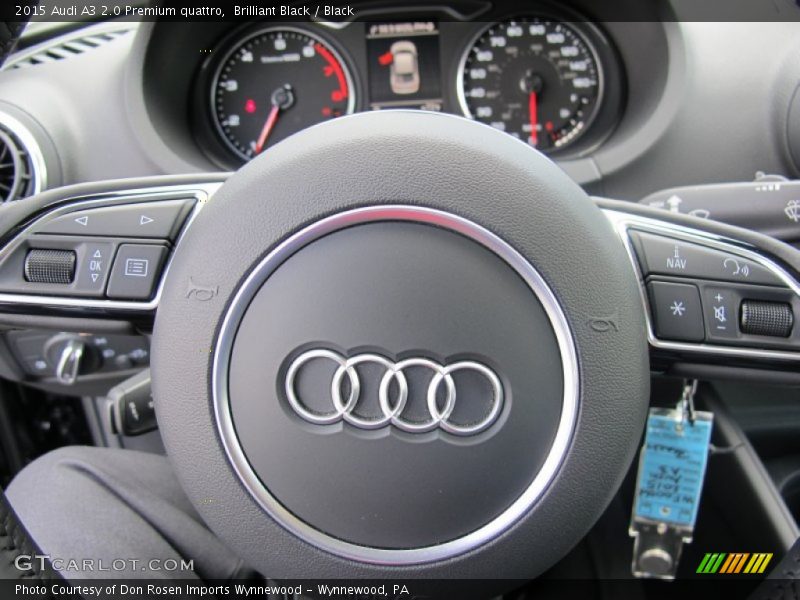 Brilliant Black / Black 2015 Audi A3 2.0 Premium quattro