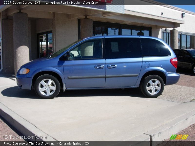 Marine Blue Pearl / Medium Slate Gray 2007 Dodge Caravan SXT