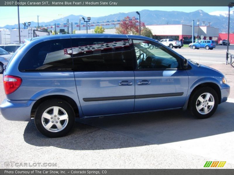 Marine Blue Pearl / Medium Slate Gray 2007 Dodge Caravan SXT