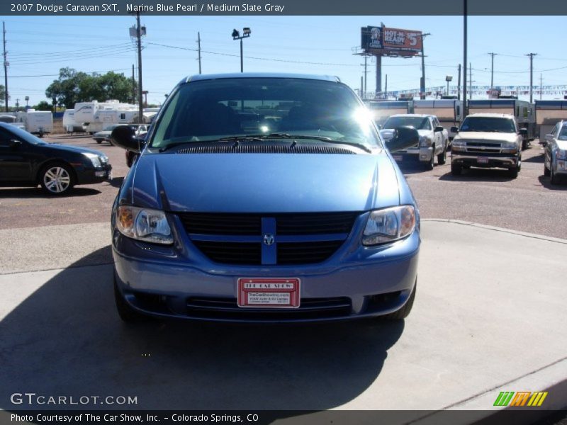 Marine Blue Pearl / Medium Slate Gray 2007 Dodge Caravan SXT