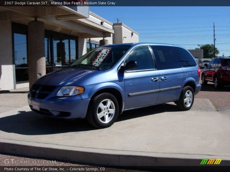 Marine Blue Pearl / Medium Slate Gray 2007 Dodge Caravan SXT