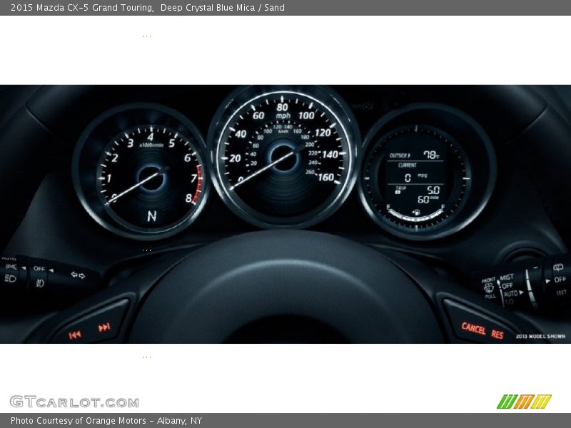 Deep Crystal Blue Mica / Sand 2015 Mazda CX-5 Grand Touring