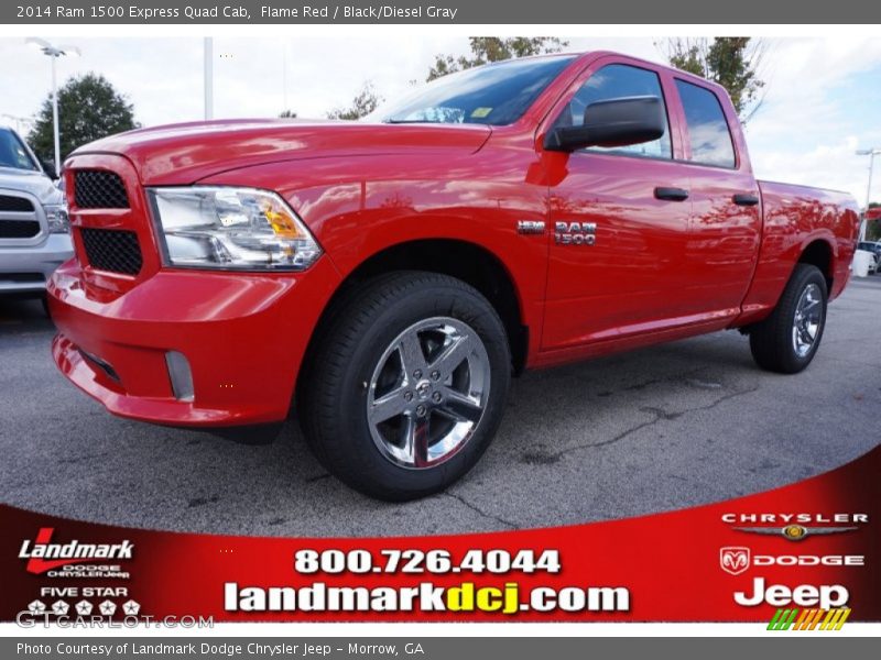 Flame Red / Black/Diesel Gray 2014 Ram 1500 Express Quad Cab