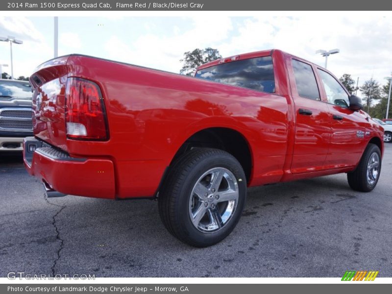 Flame Red / Black/Diesel Gray 2014 Ram 1500 Express Quad Cab