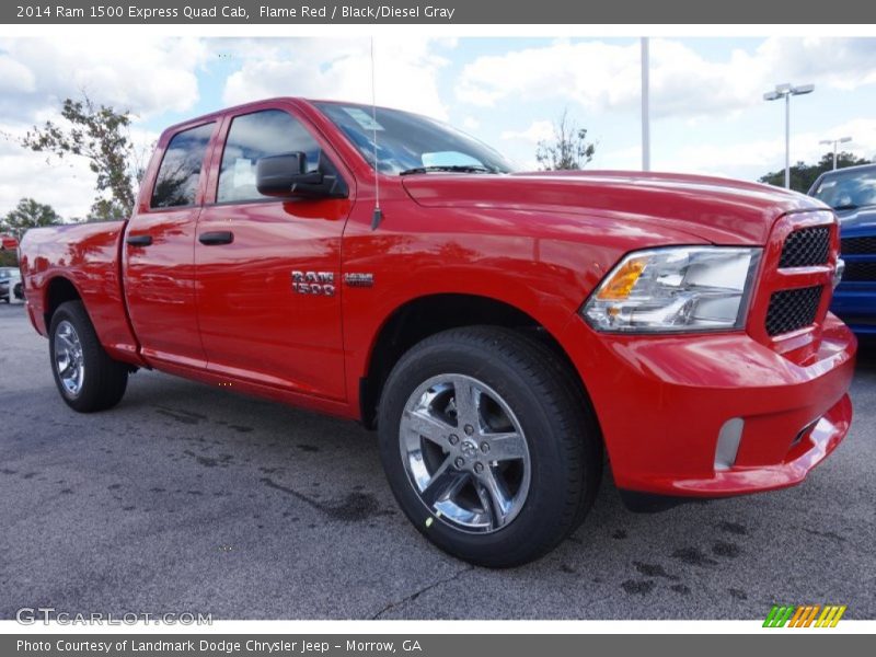 Flame Red / Black/Diesel Gray 2014 Ram 1500 Express Quad Cab