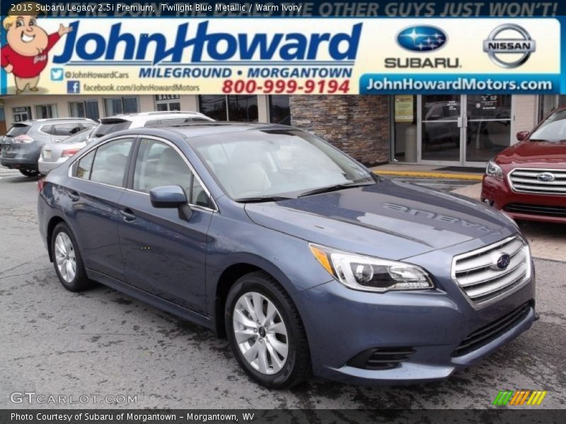 Twilight Blue Metallic / Warm Ivory 2015 Subaru Legacy 2.5i Premium