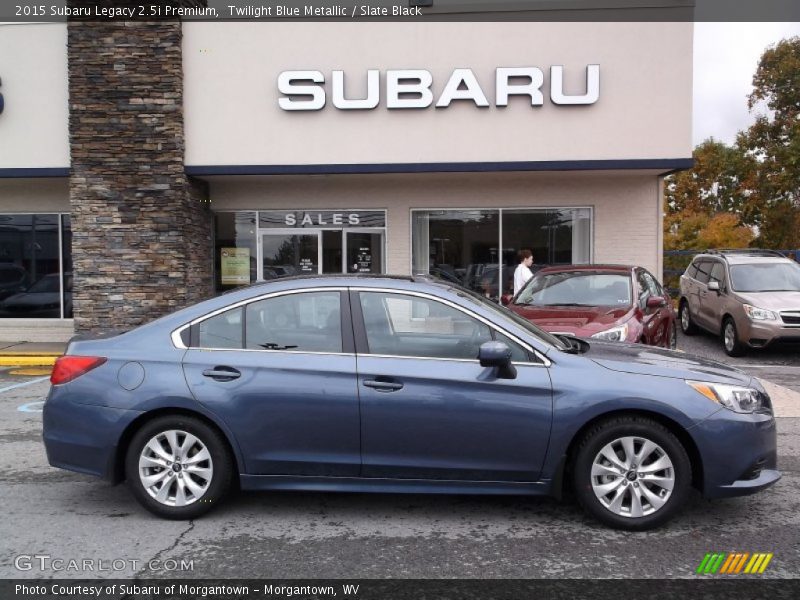 Twilight Blue Metallic / Slate Black 2015 Subaru Legacy 2.5i Premium