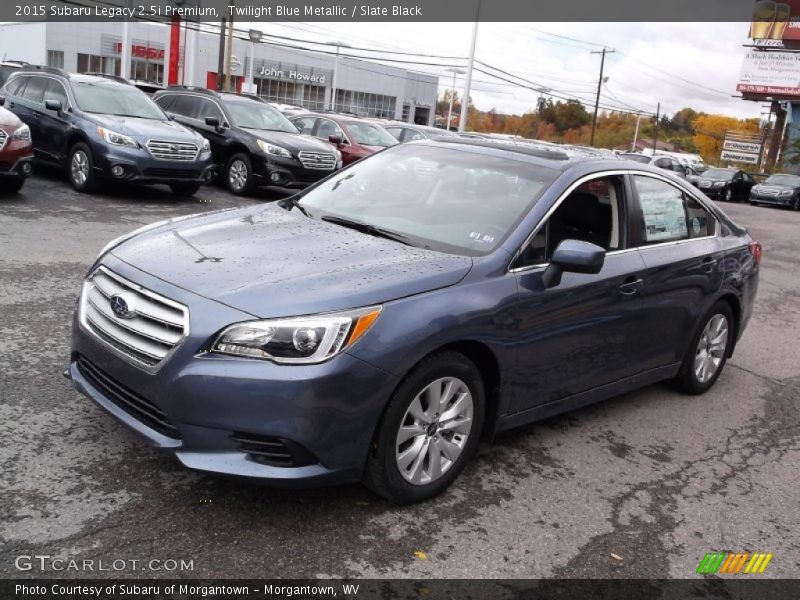 Twilight Blue Metallic / Slate Black 2015 Subaru Legacy 2.5i Premium