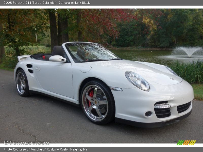 Carrara White / Black 2008 Porsche 911 Turbo Cabriolet