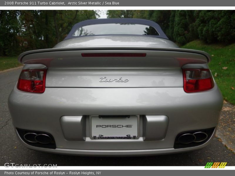 Arctic Silver Metallic / Sea Blue 2008 Porsche 911 Turbo Cabriolet