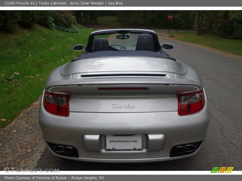 Arctic Silver Metallic / Sea Blue 2008 Porsche 911 Turbo Cabriolet