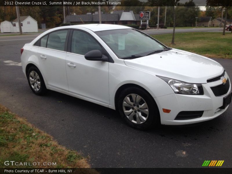 Summit White / Jet Black/Medium Titanium 2012 Chevrolet Cruze LS