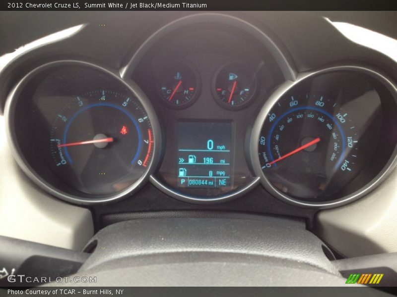 Summit White / Jet Black/Medium Titanium 2012 Chevrolet Cruze LS