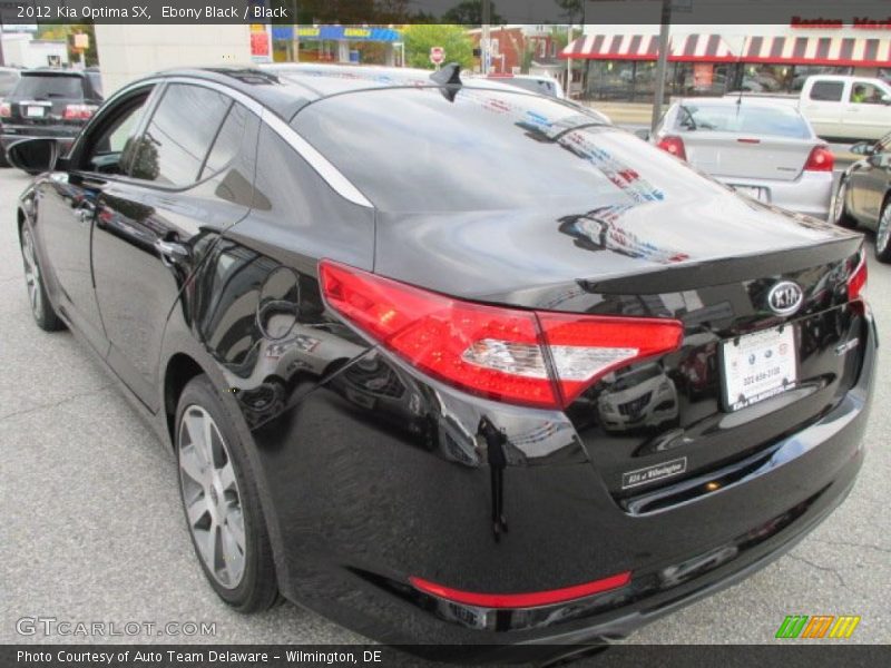 Ebony Black / Black 2012 Kia Optima SX