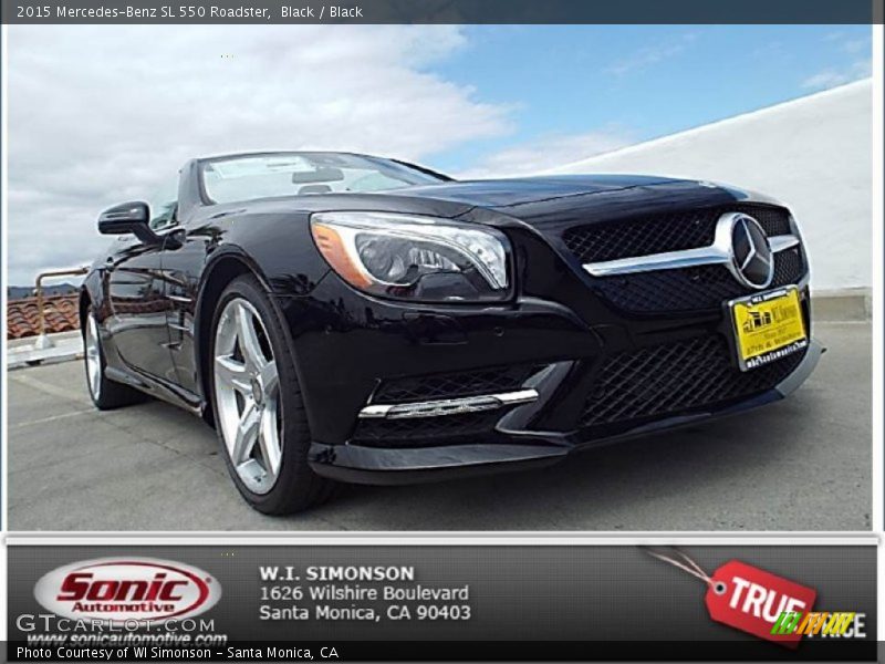 Black / Black 2015 Mercedes-Benz SL 550 Roadster