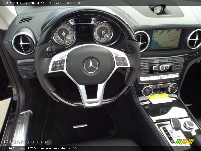 Black / Black 2015 Mercedes-Benz SL 550 Roadster