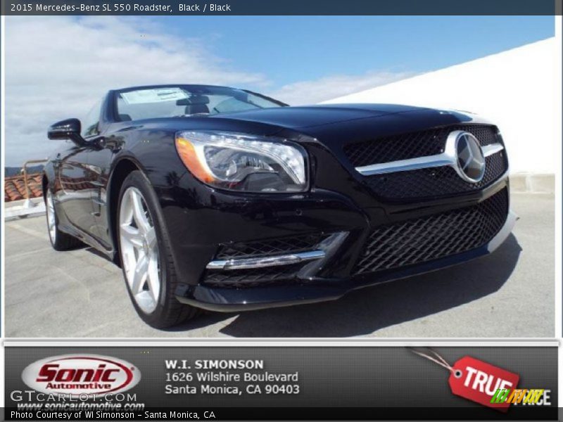 Black / Black 2015 Mercedes-Benz SL 550 Roadster