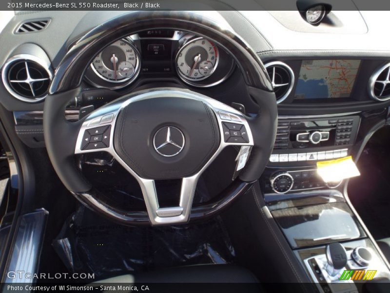 Black / Black 2015 Mercedes-Benz SL 550 Roadster