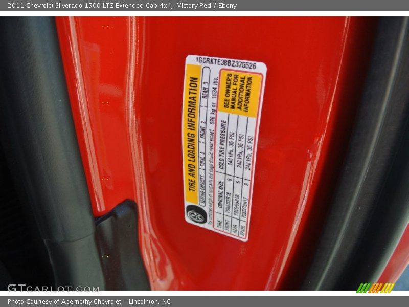 Victory Red / Ebony 2011 Chevrolet Silverado 1500 LTZ Extended Cab 4x4
