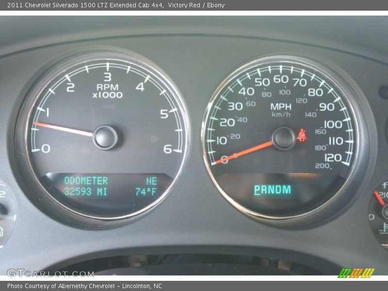 Victory Red / Ebony 2011 Chevrolet Silverado 1500 LTZ Extended Cab 4x4
