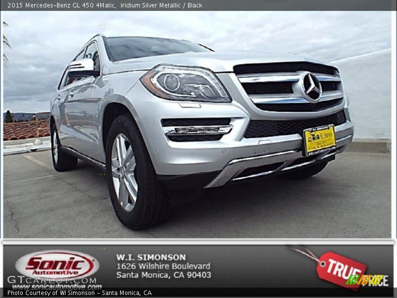 Iridium Silver Metallic / Black 2015 Mercedes-Benz GL 450 4Matic