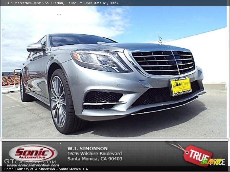 Palladium Silver Metallic / Black 2015 Mercedes-Benz S 550 Sedan