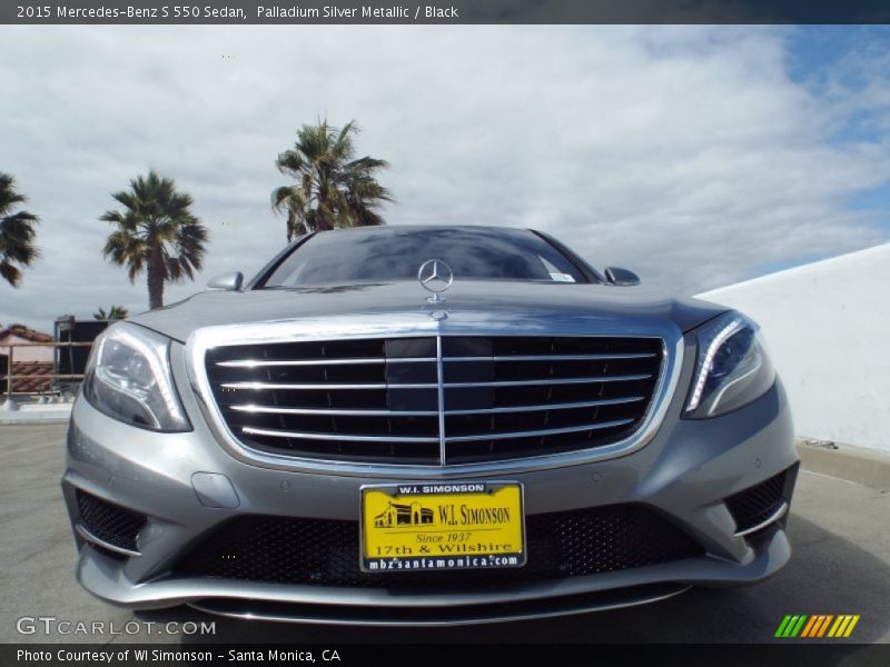 Palladium Silver Metallic / Black 2015 Mercedes-Benz S 550 Sedan