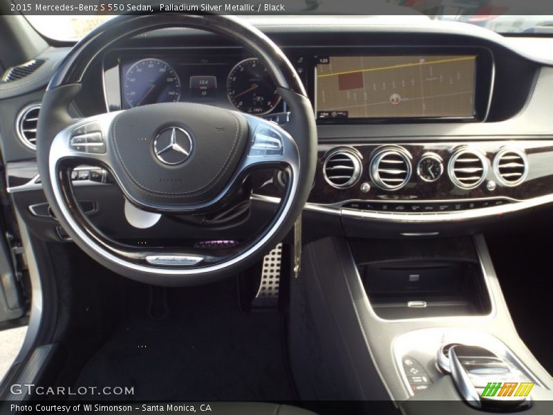 Palladium Silver Metallic / Black 2015 Mercedes-Benz S 550 Sedan