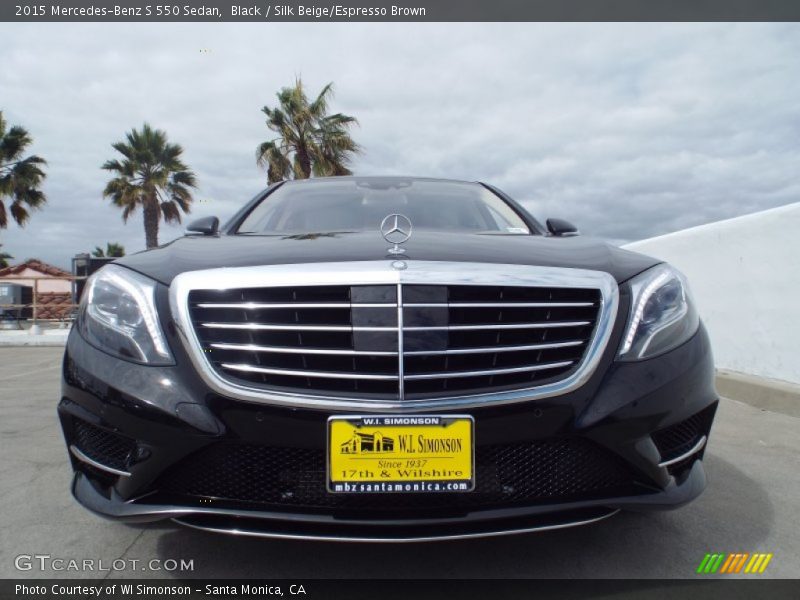 Black / Silk Beige/Espresso Brown 2015 Mercedes-Benz S 550 Sedan