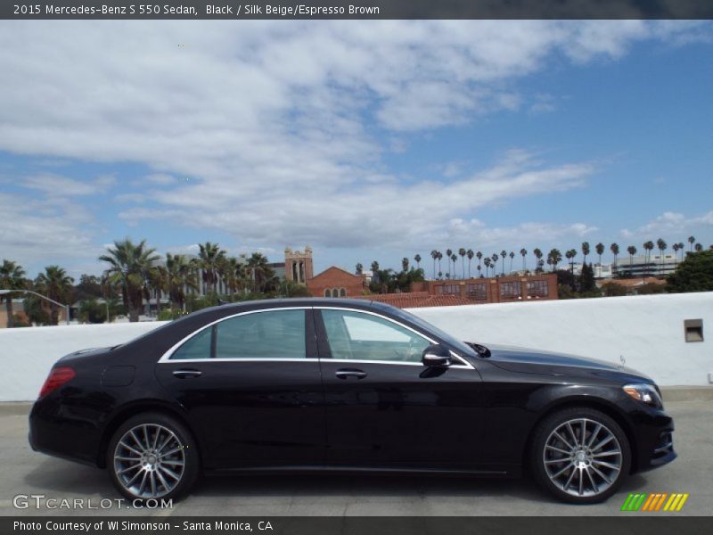 Black / Silk Beige/Espresso Brown 2015 Mercedes-Benz S 550 Sedan