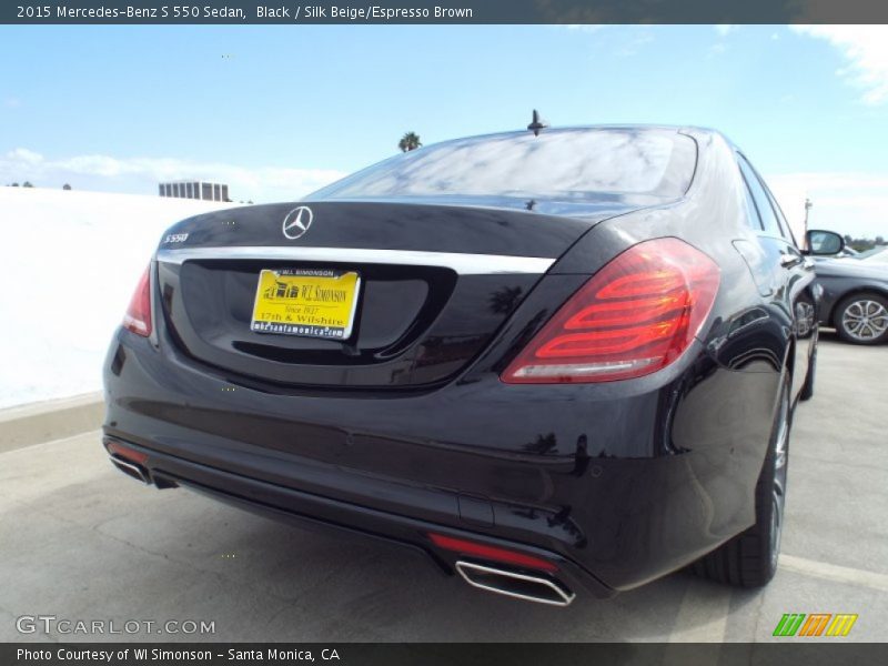 Black / Silk Beige/Espresso Brown 2015 Mercedes-Benz S 550 Sedan