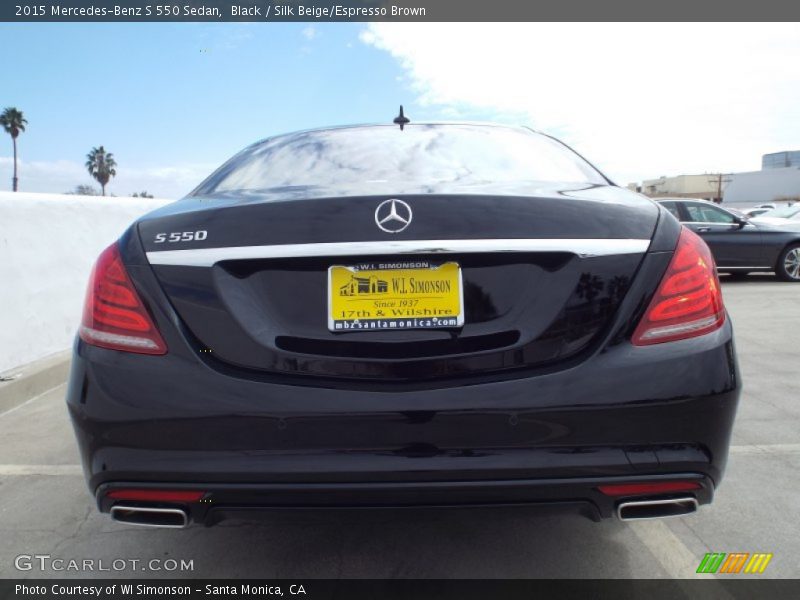 Black / Silk Beige/Espresso Brown 2015 Mercedes-Benz S 550 Sedan
