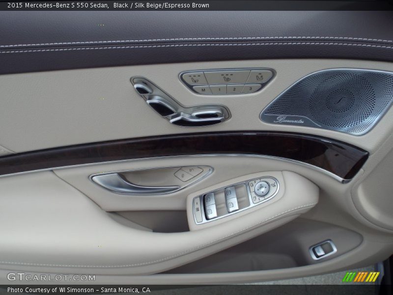 Black / Silk Beige/Espresso Brown 2015 Mercedes-Benz S 550 Sedan