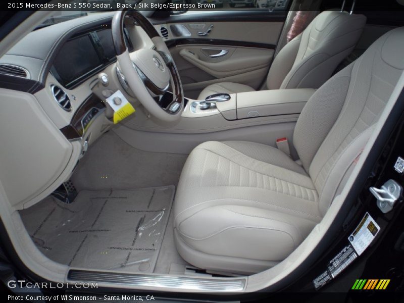 Black / Silk Beige/Espresso Brown 2015 Mercedes-Benz S 550 Sedan