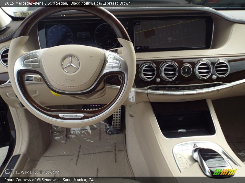 Black / Silk Beige/Espresso Brown 2015 Mercedes-Benz S 550 Sedan