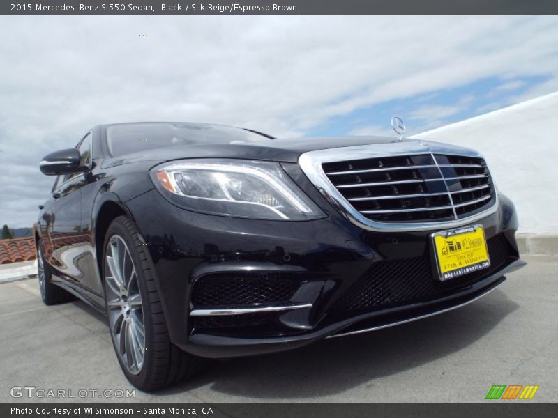 Black / Silk Beige/Espresso Brown 2015 Mercedes-Benz S 550 Sedan