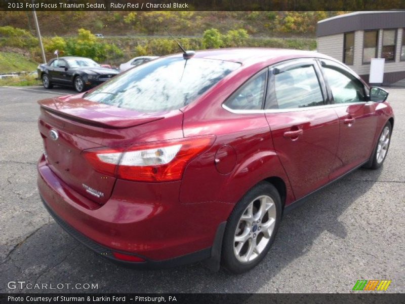 Ruby Red / Charcoal Black 2013 Ford Focus Titanium Sedan