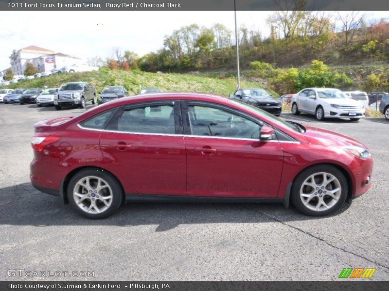 Ruby Red / Charcoal Black 2013 Ford Focus Titanium Sedan