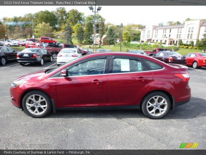Ruby Red / Charcoal Black 2013 Ford Focus Titanium Sedan