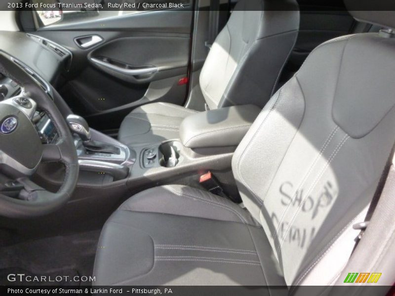 Ruby Red / Charcoal Black 2013 Ford Focus Titanium Sedan
