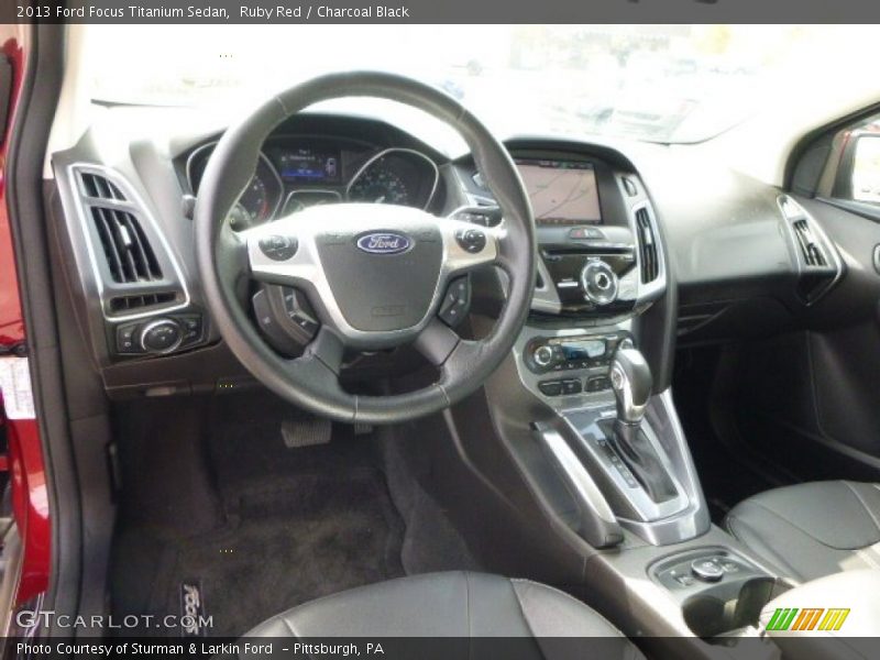 Ruby Red / Charcoal Black 2013 Ford Focus Titanium Sedan