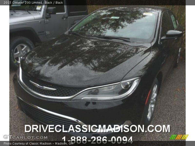 Black / Black 2015 Chrysler 200 Limited