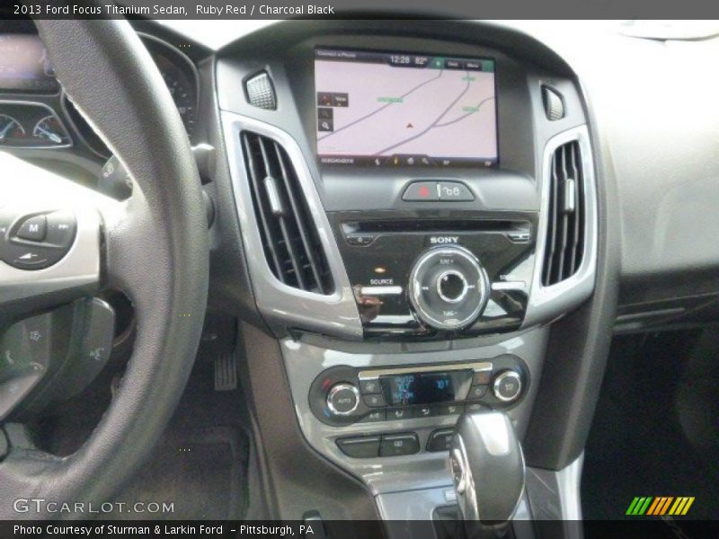 Ruby Red / Charcoal Black 2013 Ford Focus Titanium Sedan