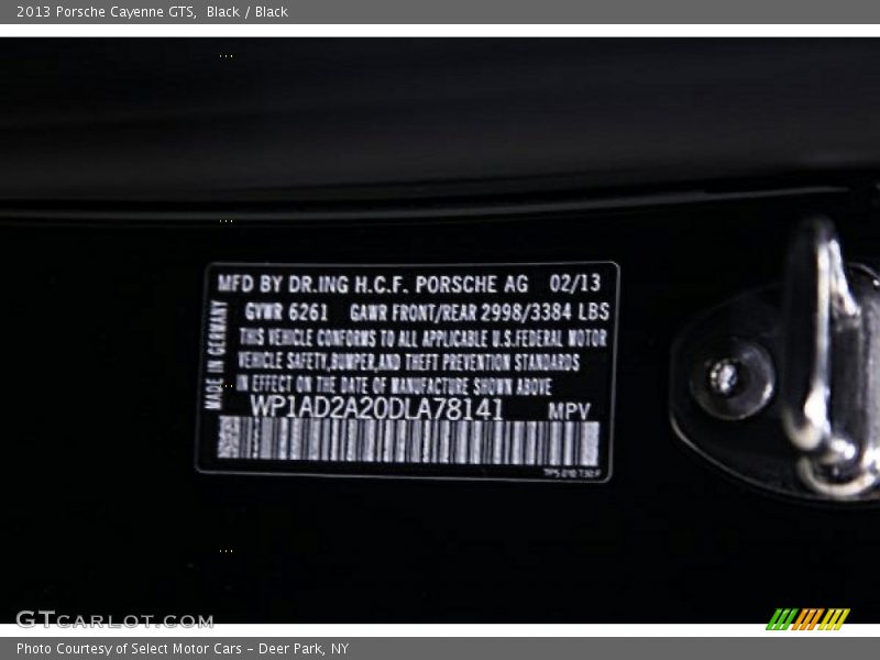 Black / Black 2013 Porsche Cayenne GTS